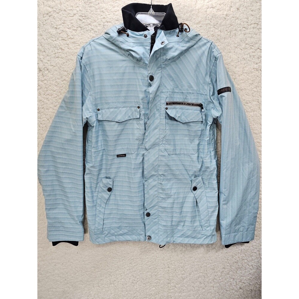 Ride Snowboards CAPP3L Snowboarding Ski Jacket Hooded Men Size Small Light Blue